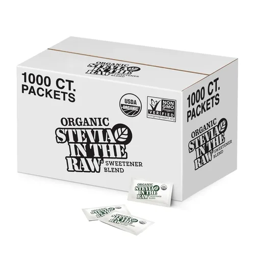 Vista 7 de Stevia In The Raw - Paquetes de edulcorante orgánico de stevia, 40 unidades, cero calorías, paquetes sustitutivos de azúcar de stevia, sin eritritol