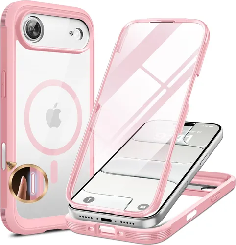Vista 237 de Miracase - Funda magnética para iPhone 13 Pro Max de 6.7 pulgadas (compatible con MagSafe), transparente, completo, protector de pantalla de vidrio