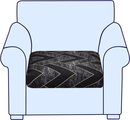 Vista 95 de CRFATOP Fundas elásticas de cojín de repuesto para sofá, fundas de asiento de sofá impresas, lavable, extraíble, protector de muebles individual