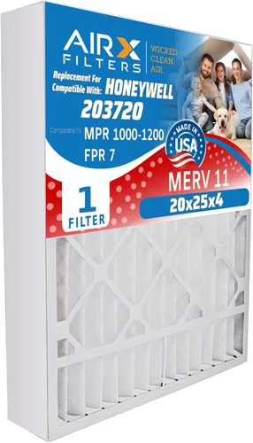 Vista 25 de AIRX FILTERS WICKED CLEAN AIR. Filtro de horno 20x25x4 MERV 11 compatible con filtro de aire Honeywell 20x25x4 F25 1 solo filtro