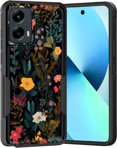 Vista 279 de para Moto G Play 4G 2024, funda de dos capas híbrida resistente y a prueba de golpes, PC duro + silicona suave protectora para Motorola Moto G Play