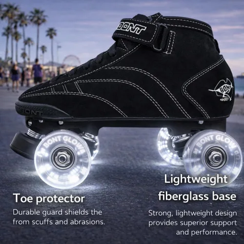 Vista 4 de Bont Patines Prostar Suede Profesionales Patines con Ruedas Led Luminosas - Interior y Exterior