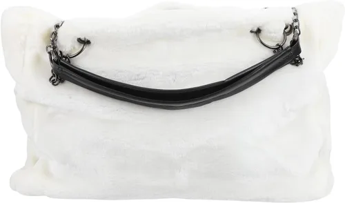 Vista 6 de Bolso de hombro de felpa individual de gran capacidad, bolso de mano mullido para mujeres y señoras, lindo bolso diario portátil
