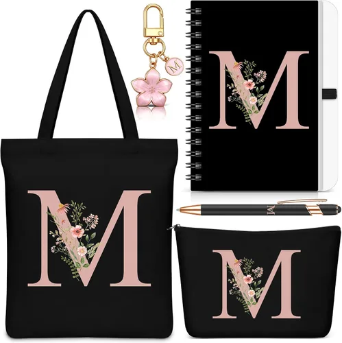 Vista 23 de Talltalk 5 piezas de bolsas de mano con iniciales, regalos para mujer Beige