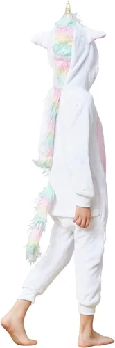 Vista 7 de Mameluco de unicornio para pijamas de animales, cosplay, disfraz unisex de Halloween