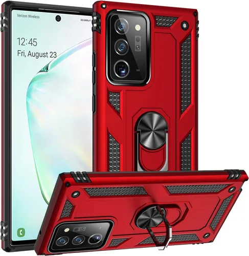 Vista 3 de Funda de grado militar para Samsung Galaxy Note 20 Ultra Galaxy Note 20 Ultra 5G, funda de metal giratorio con soporte de soporte, funda resistente