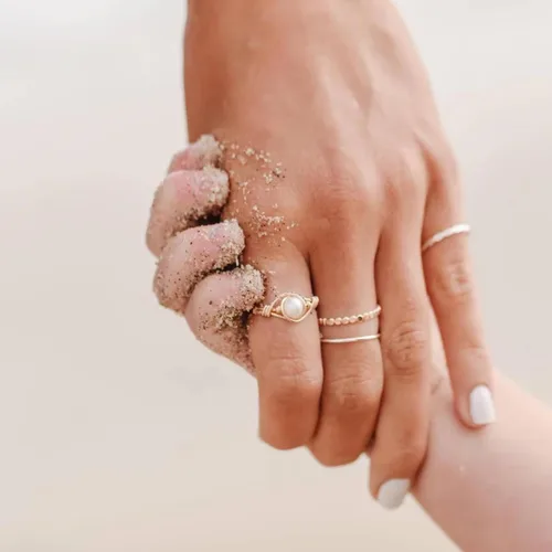Vista 7 de Nova Stacking Ring – Handmade Rings for Women—Stackable Rings