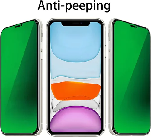 Vista 16 de Espejo de vidrio templado antiazul, protector de pantalla anti-espía, película antiespía para iPhone 11 Pro Max/iPhone XS Max, 6.5 pulgadas