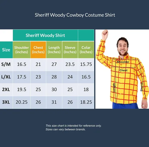 Vista 3 de Camisa de vaquero del sheriff Woody para disfraz de Halloween