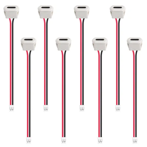 Vista 9 de 8 piezas de placa desnuda tipo C Chasis hembra impermeable 2P cable de soldadura tipo USB C Cable de extensión Cable de alimentación USB-C enchufe a