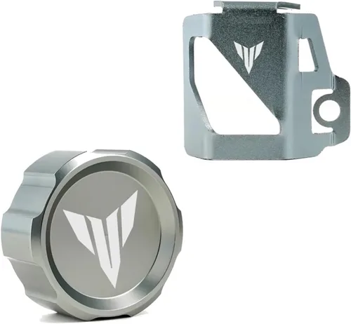 Vista 14 de LeosHi Compatible with MT07 MT09 MT03 MT10 MT25 MT 07 09 10 FZ07 FZ09 Motorcycle Rear Tank Cover Guard Protection Brake Fluid Reservoir Cap