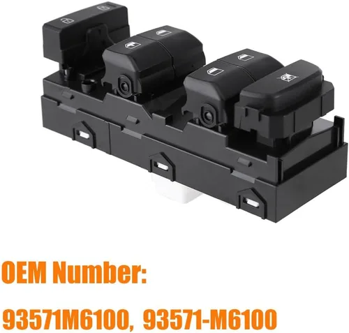 Vista 3 de Interruptor de control maestro de elevalunas eléctrico para Kia Forte 2019, 2020, 2021, repuesto OE 93571M6100, 93571-M6100 para botón