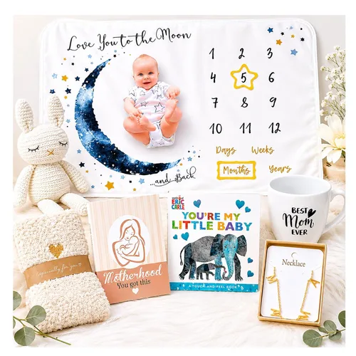 Vista 2 de Lo último en regalos para mamá, paquete de cuidado/cesta de regalo, regalo para recién nacido, mujeres embarazadas, baby shower, embarazo o después