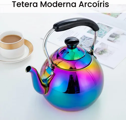 Vista 6 de Hervidor de té silbante para estufa de inducción de acero inoxidable, tetera de silbato, estufa de gas, parte superior de agua de ebullición rápida