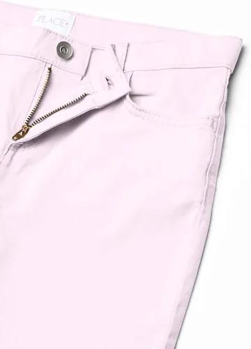 Vista 3 de The Children's Place Pantalones cortos de mezclilla con puños enrollables para niña