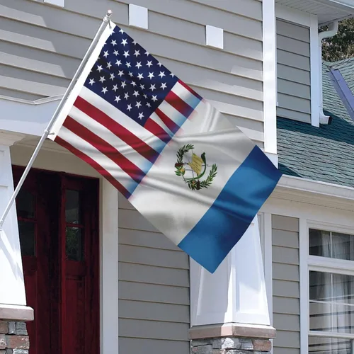 Vista 7 de Bandera de Guatemala América, 3 x 5 pies, decoración de doble cara para exteriores