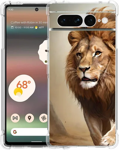 Vista 7 de Pixel 7 Pro - Funda protectora de poliuretano termoplástico resistente a los arañazos y a prueba de golpes con diseño de mandala de pavo real
