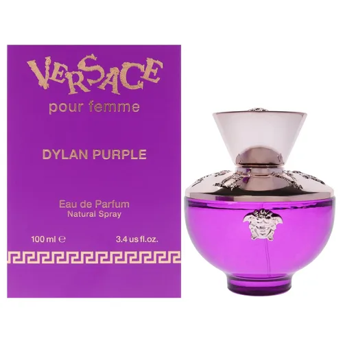 Vista 4 de Versace Dylan Purple para mujeres, juego de 4 piezas Incluye: 3.4 onzas Eau de Parfum Spray + 3.4 onzas Gel de Baño y Ducha Perfumado + 3.4 onzas