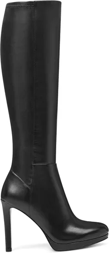 Vista 2 de Modatope Botas altas hasta la rodilla para mujer, botas de plataforma con punta puntiaguda, botas altas de tacón alto de aguja de 4 pulgadas, botas