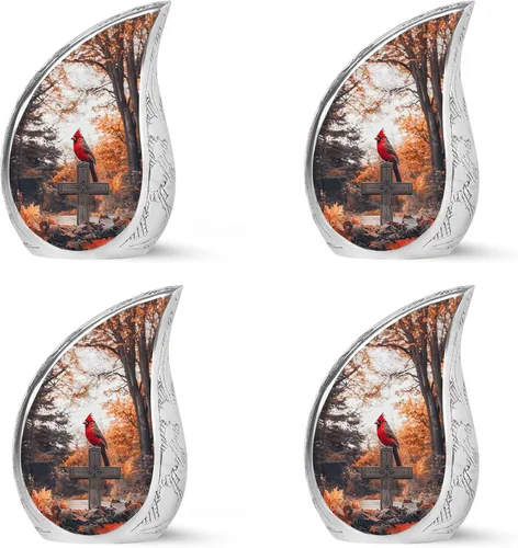 Vista 33 de YATSKIA Urnas de cremación de mariposa rosa para cenizas humanas, hombre adulto, urna funeraria para cenizas para mujeres, paquete de 1, 3 pulgadas