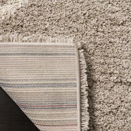 Vista 6 de SAFAVIEH Hudson Shag Collection - Alfombra decorativa de 2 x 3 pies, color beige y marfil, diseño moderno de enrejado, no desprende pelusa