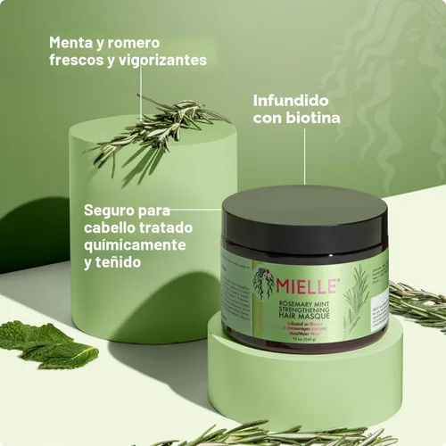 Vista 6 de Mielle Organics - Aceite y mascarilla para el cuero cabelludo y el cabello de romero y menta