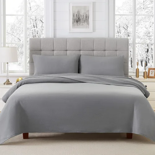 Vista 6 de Viviland - Juego de sábanas de forro polar de felpa con bolsillo profundo, forro polar extra cálido