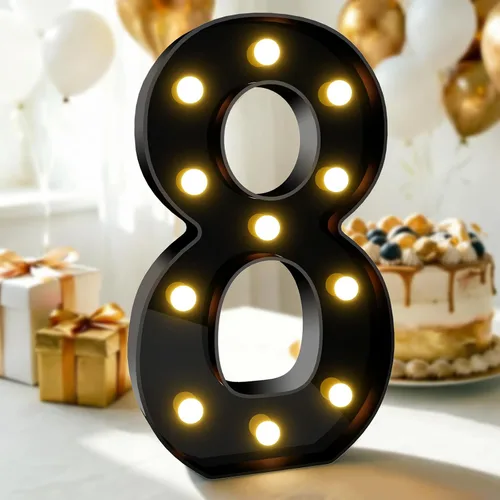 Vista 98 de Pooqla - Números iluminados negros, decoraciones de cumpleaños 50 para hombres Number 50