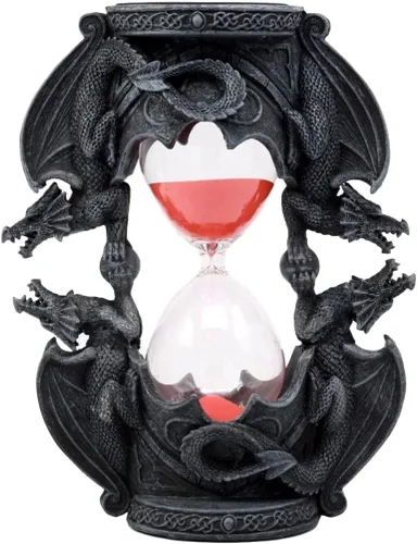 Vista 3 de Ebros Gift Invertible Gótico Cuatro Elementales Dragones Arena Temporizador Estatuilla Dragón Reloj de Arena Calabozos y Dragones Fantasía Mítica