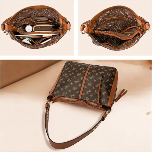 Vista 4 de Montana West Bolso de hombro oculto para mujer, bolso cruzado de moda