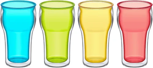 Vista 5 de Amazing Abby - Rockies - Vasos de plástico aislados de 20 onzas (juego de 4), vasos de plástico de doble pared, vasos reutilizables de varios