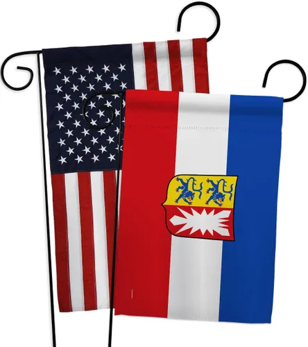 Vista 5 de Schleswig Holstein Garden Flags 2pcs Pack Regional Germany States Central Europe Territory Old History Country Particular Area Small Gift Yard House