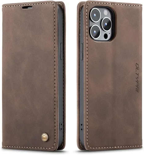 Vista 13 de QLTYPRI Para iPhone Air Case Wallet Con Tarjetero, Vintage PU Cuero Kickstand Cierre Magnético A Prueba De Golpes Folio Libro Funda Para IPhone 17