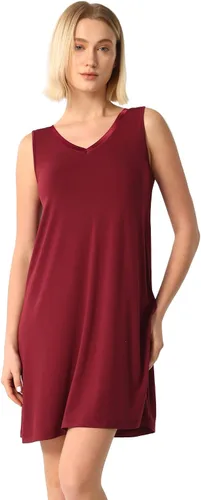 Vista 8 de GYS Cooling Bamboo Viscose Sleeveless Nightgowns for Women Aguamarina
