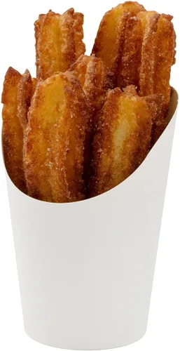 Vista 14 de Restaurantware Bio Tek - Recipientes de papas fritas de 12 onzas, 100 tazas desechables de charcutería, diseño inclinado, redondo, a rayas