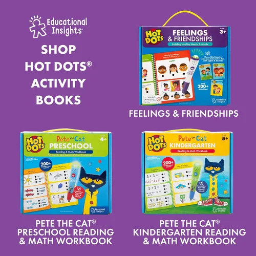 Vista 5 de Educational Insights Hot Dots Bolígrafo interactivo con luz, bolígrafo individual, aprendizaje interactivo, compatible con cualquier set Hot Dots