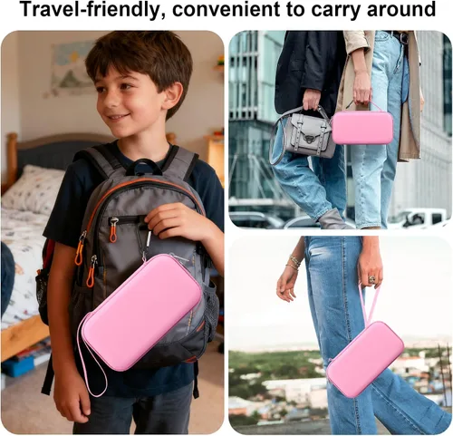 Vista 6 de BOVKE Estuche de transporte para nebulizador eléctrico de mano para adultos y niños, bolsa espaciadora de inhalador, nebulizador eléctrico portátil