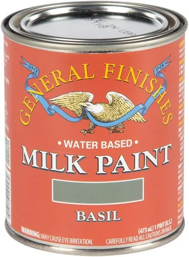 Vista 4 de General Finishes Pintura de leche a base de agua, 1 pinta, blanco antiguo