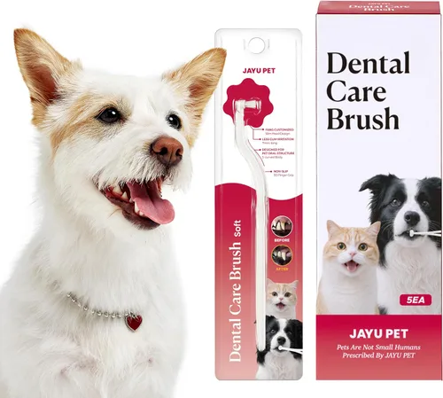 Vista 17 de JAYU PET Cepillo de Cuidado Dental (Cerdas de Borde) 1 unidad - Cepillo de Dientes para Perro con Cabeza Micro Redonda, Cepillo de Dientes