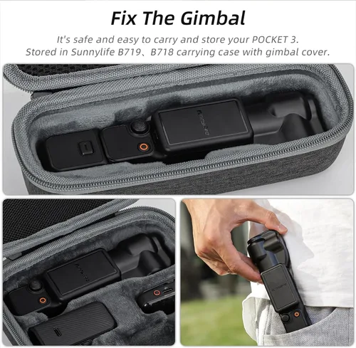 Vista 7 de Pocket 3 Funda protectora para DJI Osmo Pocket 3, Gimbal Protector de pantalla de lente Cubierta protectora para DJI Osmo Pocket 3 Accesorios, Negro