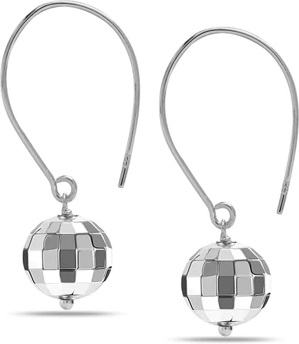 Vista 3 de LeCalla Aretes colgantes de plata de ley 925 con forma de alambre ligero en forma de lágrima para mujer