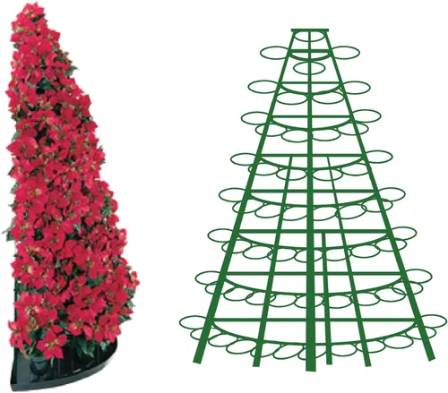 Vista 10 de Creative Displays - Estante redondo completo para árbol de Pascua de 106 FB, marco vertical independiente de jardín, ideal para flores de Pascua
