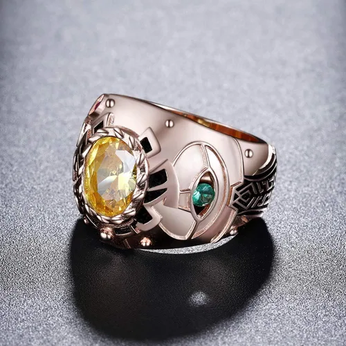 Vista 5 de Anillo Infinity Gauntlet chapado en oro rosa de plata 925