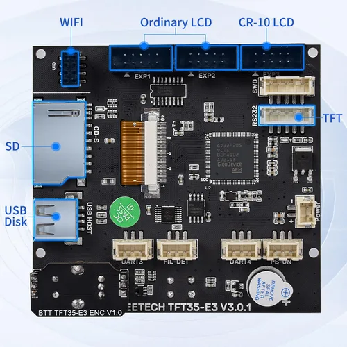 Vista 6 de BIGTREETEHCH TFT35 E3 V3.0.1 Display de pantalla táctil con dos modos de trabajo compatible con pantalla LCD 12864 WiFi para Ender 3 CR-10 SKR MINI