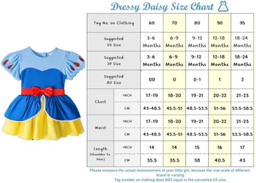 Vista 7 de Dressy Daisy Mameluco de princesa para bebé niña, disfraz para Halloween y cumpleaños con diadema