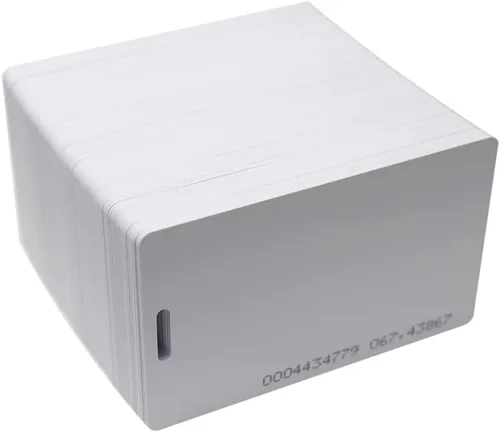 Vista 3 de 100 tarjetas de identificación de proximidad RFID de 125 KHz con ranura perforadora de agujero, tarjeta de etiqueta de token para sistema de control