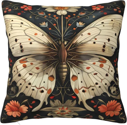 Vista 37 de Fundas de almohada William Morris diseño Strawberry Thief, fundas de almohada decorativas suaves para exteriores, fundas de almohada para decoración