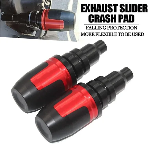 Vista 4 de for Yamaha MT-03 MT03 MT 03 Motorcycle CNC Aluminium Crash Pads Exhaust Frame Slider Protector Anti-Fall Frame Sliders (Color : Black)
