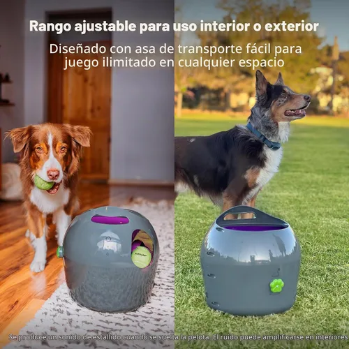 Vista 4 de PetSafe Lanzador Automático de Bolas - Juego Interactivo de Búsqueda - Entrenamiento de Búsqueda Sin Manos - Rango Ajustable - Incluye Bolas