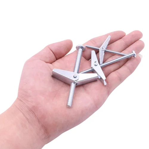 Vista 3 de HELIFOUNER 10 anclajes de palanca de 1/4 de pulgada para paneles de yeso, pernos de anclaje, anclajes para paneles de yeso, tornillos con anclajes